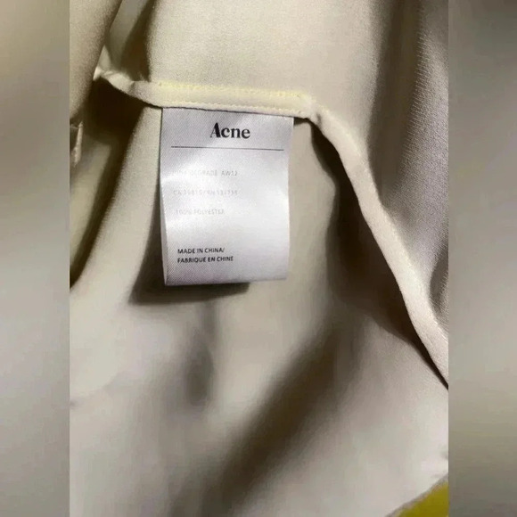 ACNE long  sleeve button down tye dye polyester collared day 2 nite shirt 36 - Picture 4 of 4